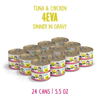 Show full view: BFF Tuna & Chicken 4-Eva Dinner in Gravy Grain-Free Minced Wet Cat Food, 5.5-oz, case of 24 slide 3 of 14