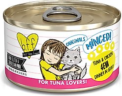 BFF Tuna & Chicken 4-Eva Dinner in Gravy Grain-Free Minced Wet Cat Food, 3-oz, case of 24