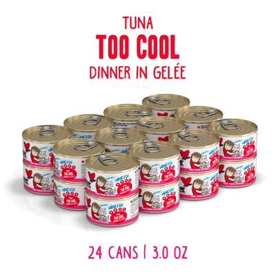 Show full view: BFF Tuna Too Cool Dinner in Gelee Canned Cat Food, 3-oz tray, case of 24 slide 3 of 13