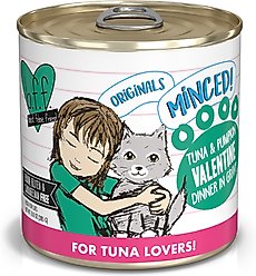 BFF Tuna & Pumpkin Valentine Dinner in Gravy Minced Grain-Free Wet Cat Food, 10-oz tray, case of 12