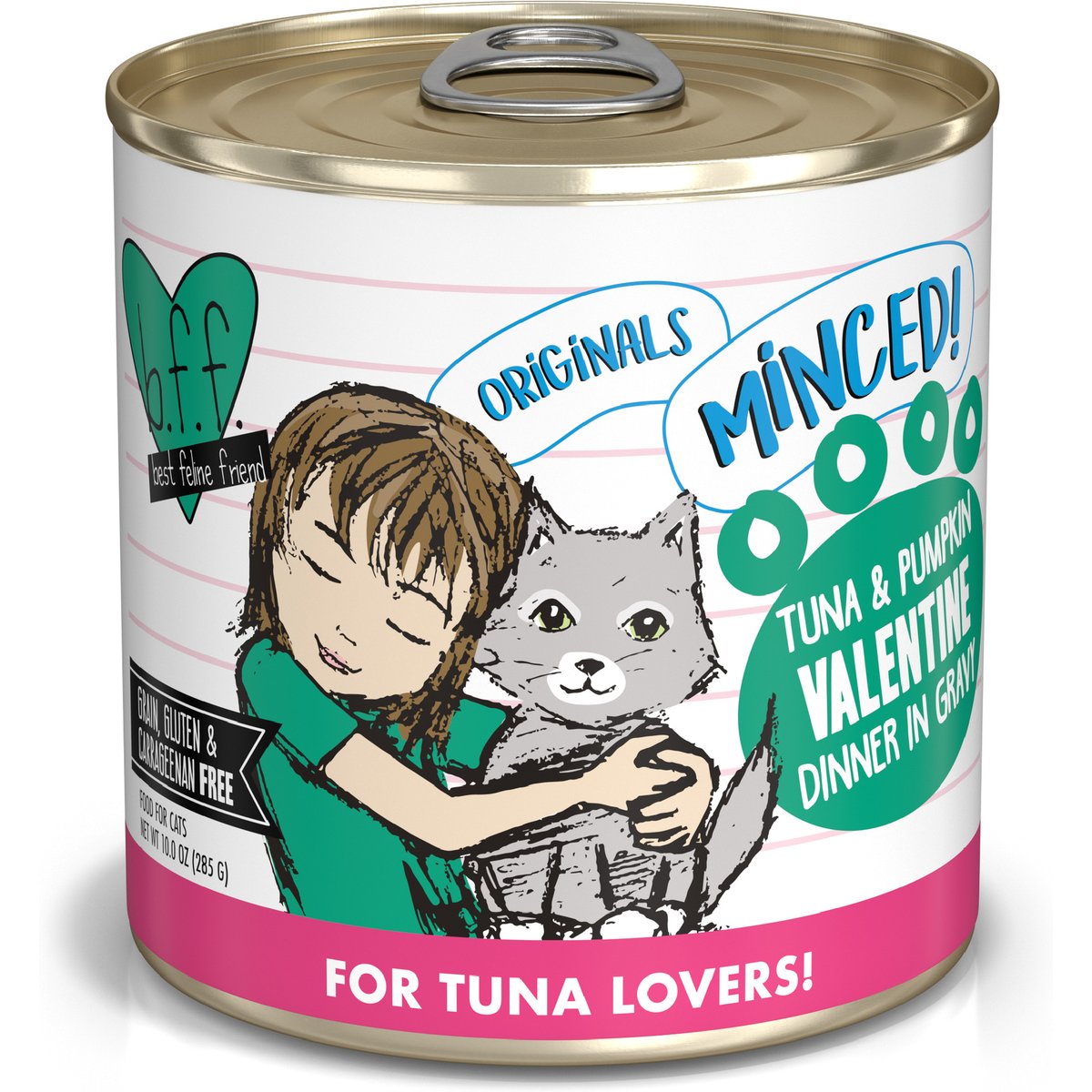 BFF Tuna & Pumpkin Valentine Canned Cat Food, 10-oz, tray of 12