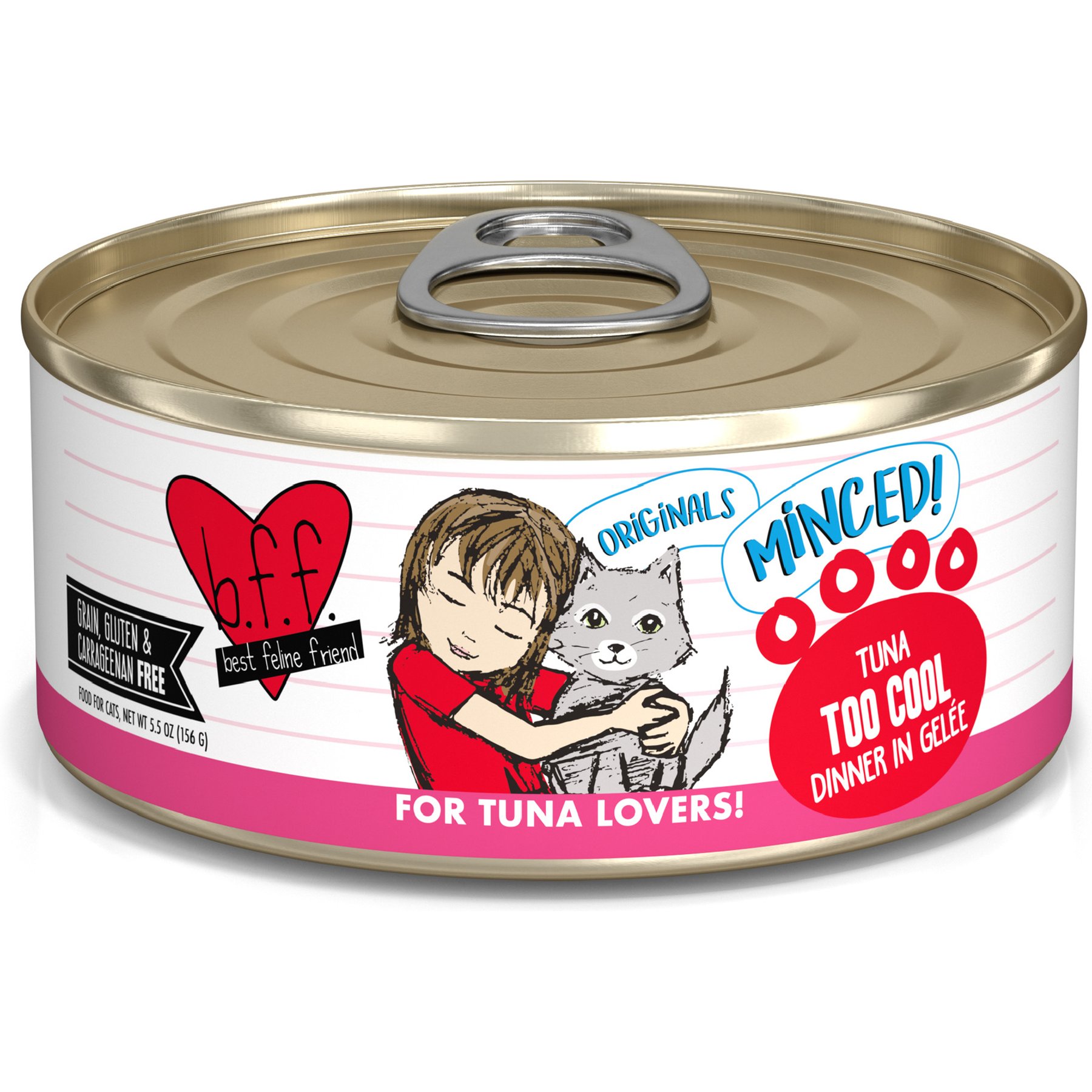 BFF Tuna Too Cool Recipe in Aspic Canned Cat Food, 5.5-oz, case of 24