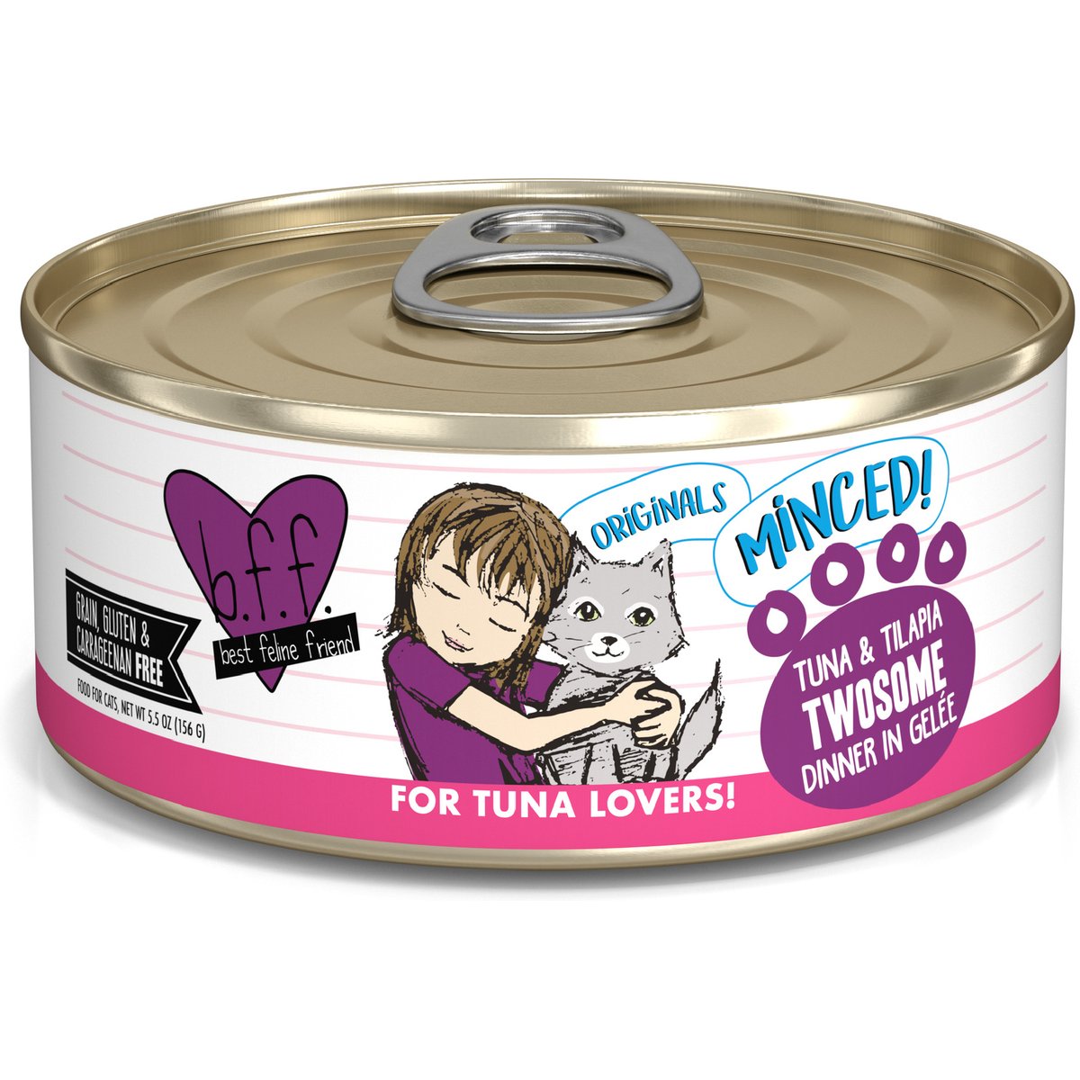 BFF Tuna & Tilapia Twosome in Aspic Canned Cat Food, 5.5-oz, 24 ct