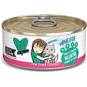 BFF Tuna & Pumpkin Valentine Dinner in Gravy Minced Grain-Free Wet Cat Food, 5.5-oz, case of 24