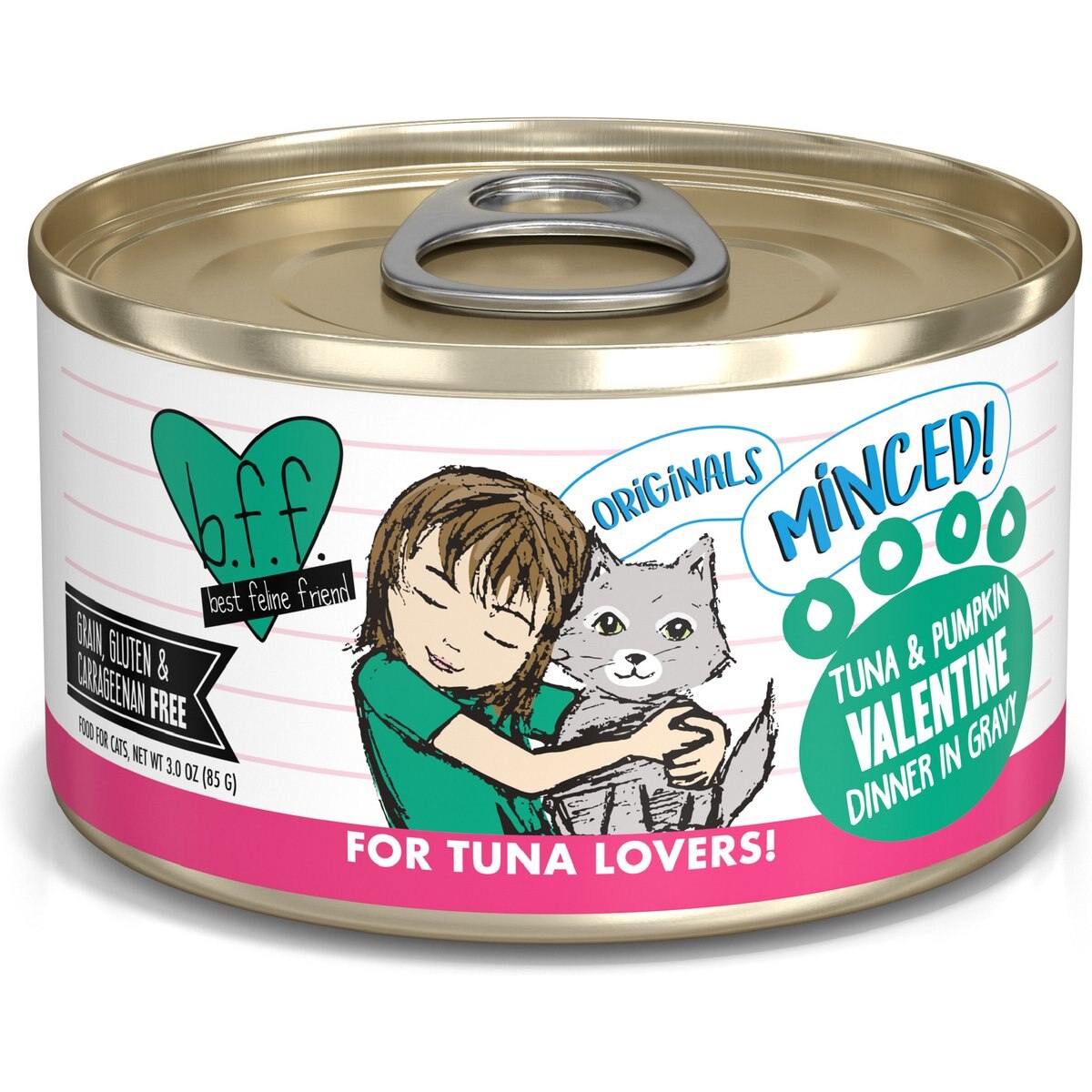 BFF Tuna & Pumpkin Valentine in Gravy Canned Cat Food, 3-oz, 24 ct