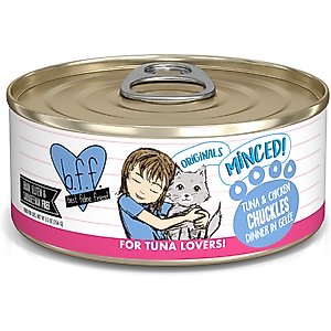 BFF Tuna & Chicken Chuckles Dinner in Gelee Canned Cat Food, 5.5-oz, case of 24