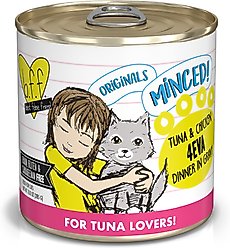 BFF Tuna & Chicken 4-Eva Dinner in Gravy Grain-Free Minced Wet Cat Food, 10-oz tray, case of 12