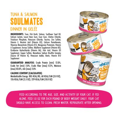 Show full view: BFF Tuna & Salmon Soulmates Dinner in Gelee Canned Cat Food, 5.5-oz, case of 24 slide 5 of 13