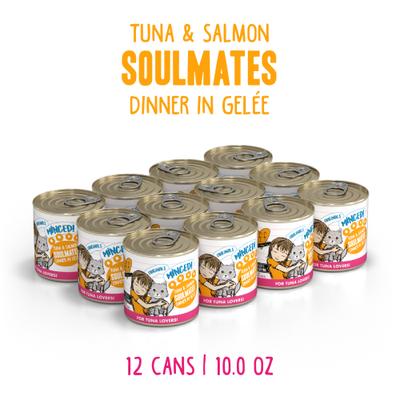 Show full view: BFF Tuna & Salmon Soulmates Dinner in Gelee Canned Cat Food, 10-oz tray, case of 12 slide 3 of 13