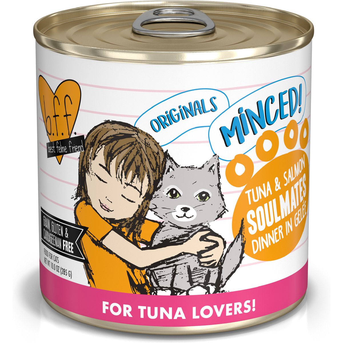 BFF Tuna & Salmon Soulmates Canned Cat Food, 10-oz, tray of 12