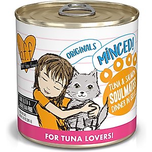 BFF Tuna & Salmon Soulmates Dinner in Gelee Canned Cat Food, 10-oz tray, case of 12