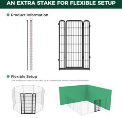 FXW Homeplus Indoor Dog Playpen, Black, 45-in, 1-gate slide 2 of 4