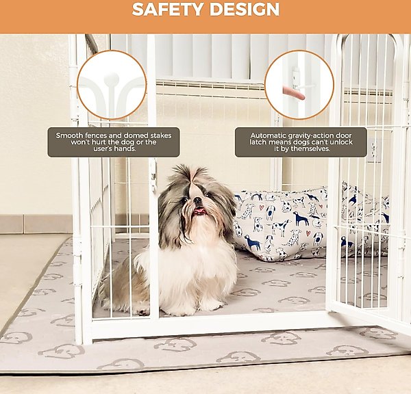 Show full view: FXW Indoor Playpen with Gate, White, 32-in, 8-panel slide 2 of 7