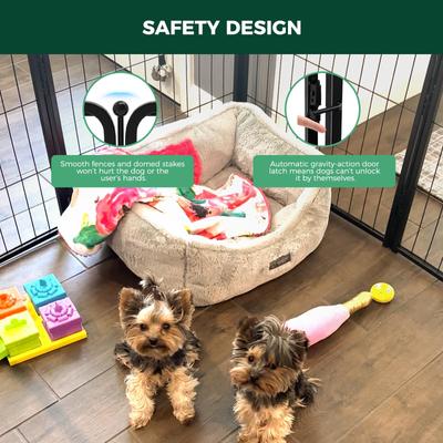 Show full view: FXW Indoor Playpen with Gate, Black, 32-in, 8-panel slide 2 of 7