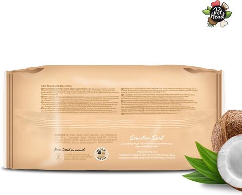 Show full view: Pet Head Sensitive Soul Dog Grooming Wipes, 100 count slide 3 of 9