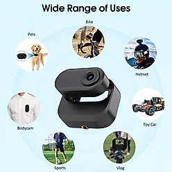 MEGAPAWS Portable Mini Sport Pet Camera with Magnetic Plus Battery Compartment, 32-G Card, Black slide 2 of 9