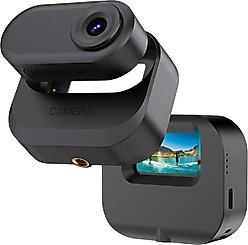 MEGAPAWS Portable Mini Sport Pet Camera with Magnetic Plus Battery Compartment, 32-G Card, Black
