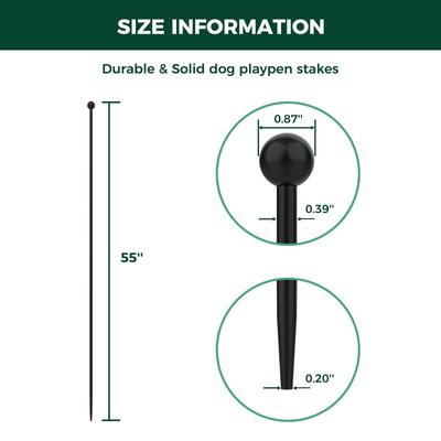 Show full view: FXW Outdoor Dog Playpen Replacement Stakes, 9 count, 50-in slide 3 of 6