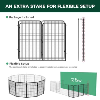 Show full view: FXW Instant Outdoor Dog Playpen, Black, 45-in, 4-panel slide 3 of 5
