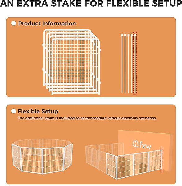 Show full view: FXW Homeplus Indoor Dog Playpen, White, 32-in, 4-panel slide 2 of 6