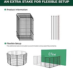 FXW Homeplus Indoor Dog Playpen, Black, 45-in, 4-panel slide 2 of 4