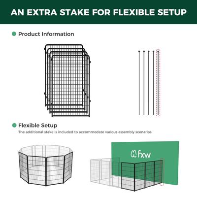 Show full view: FXW Homeplus Indoor Dog Playpen, Black, 45-in, 4-panel slide 3 of 6