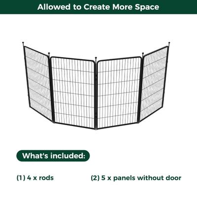 Show full view: FXW Rollick Indoor & Outdoor Dog Playpen, Black, 45-in, 4-panel slide 3 of 7