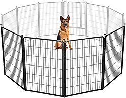 FXW Rollick Indoor & Outdoor Dog Playpen, Black, 45-in, 4-panel