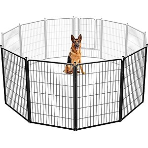 FXW Rollick Indoor & Outdoor Dog Playpen, Black, 45-in, 4-panel