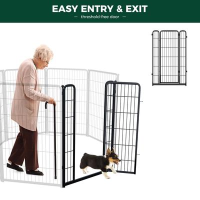 Show full view: FXW Rollick Indoor & Outdoor Dog Playpen, Black, 45-in, 2-panel slide 2 of 8