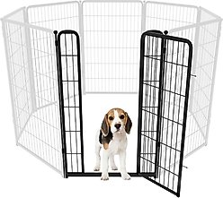 FXW Rollick Indoor & Outdoor Dog Playpen, Black, 45-in, 2-panel