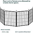Show in main carousel: FXW Rollick Indoor & Outdoor Dog Playpen, Black, 32-in, 4-panel slide 3 of 7