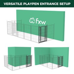 FXW Rollick Indoor & Outdoor Dog Playpen, Black, 40-in, 1-gate slide 2 of 6