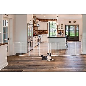 FXW Indoor Playpen with Gate, White, 40-in, 8-panel