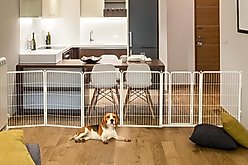 FXW Indoor Playpen with Gate, White, 40-in, 6-panel