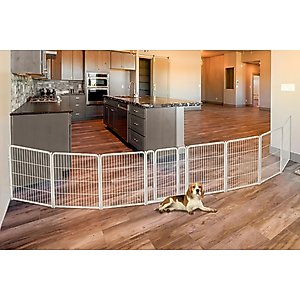FXW Indoor Playpen with Gate, White, 32-in, 8-panel