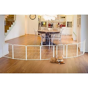FXW Indoor Playpen with Gate, White, 24-in, 8-panel