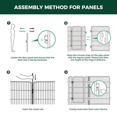 Show full view: FXW Indoor Playpen with Gate, Black, 40-in, 8-panel slide 4 of 5