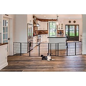 FXW Indoor Playpen with Gate, Black, 40-in, 8-panel