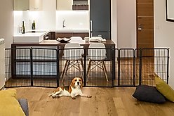 FXW Indoor Playpen with Gate, Black, 40-in, 6-panel