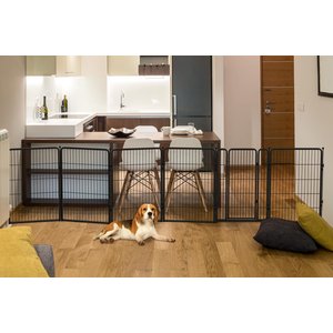 FXW Indoor Playpen with Gate, Black, 40-in, 6-panel