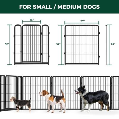 Show full view: FXW Indoor Playpen with Gate, Black, 32-in, 8-panel slide 7 of 7