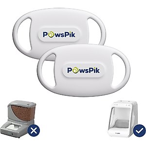 PawsPik RFID Microchip Tag for PawsPik Automatic Microchip RFID Dog & Cat Feeder, White, 2 count