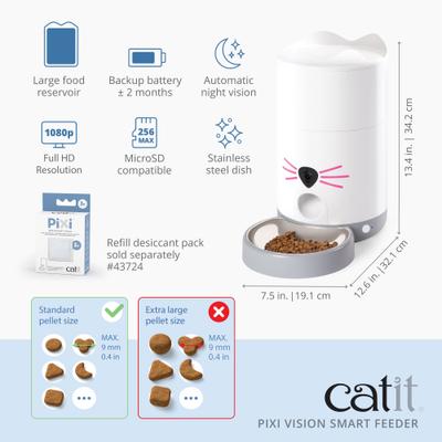 Show full view: Catit PIXI Vision Smart Cat Feeder, White slide 8 of 9