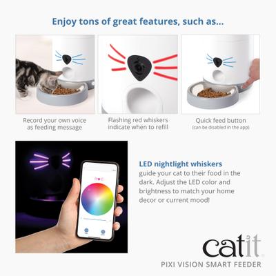 Show full view: Catit PIXI Vision Smart Cat Feeder, White slide 7 of 9