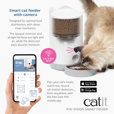 Show full view: Catit PIXI Vision Smart Cat Feeder, White slide 4 of 9
