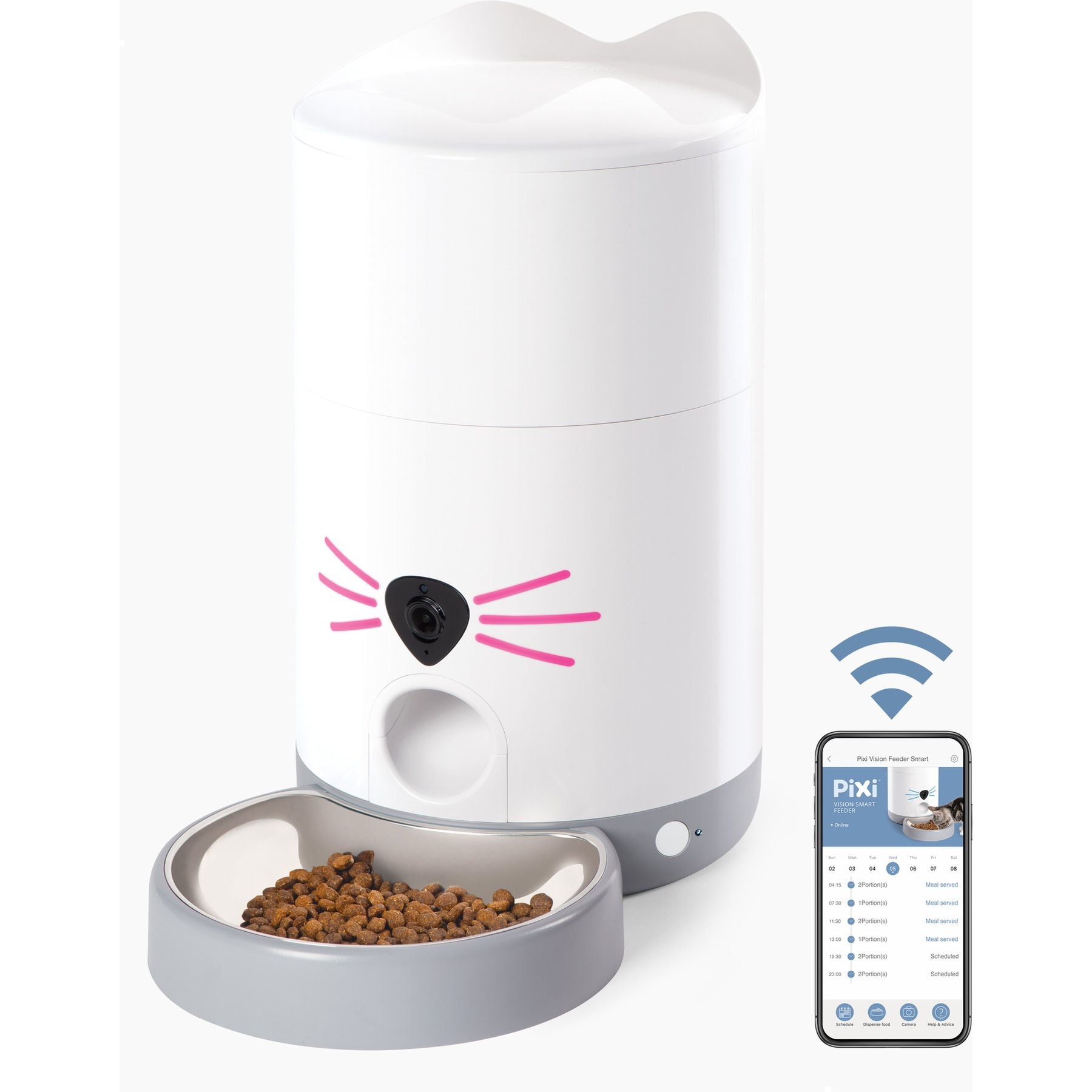 Catit PIXI Vision Smart Cat Feeder, White