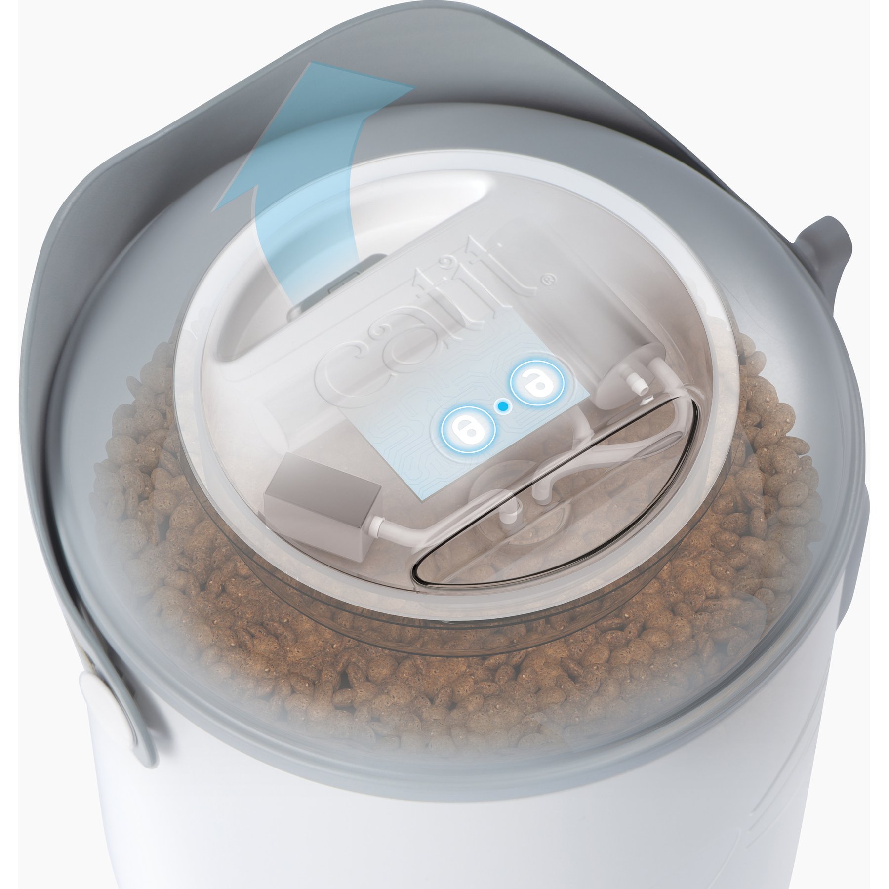 Catit PIXI Smart Vacuum Cat Food Container, White