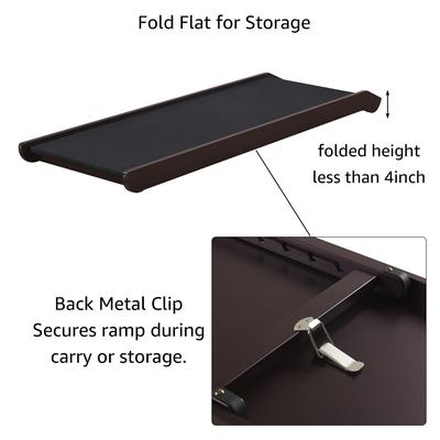 Show full view: Unipaws Foldable Wooden Dog & Cat Ramp, Plus, Espresso slide 7 of 9