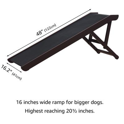 Show full view: Unipaws Foldable Wooden Dog & Cat Ramp, Plus, Espresso slide 4 of 9